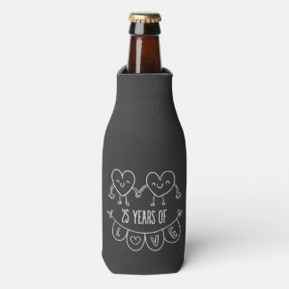 25e Jubileum Gift Chalk Hearts Flesjeskoeler