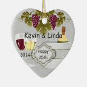 25e JUBILEUM GIFT - VERLIEZEN WIJN Keramisch Ornament (Rechts)