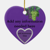 25e JUBILEUM GIFT - VERLIEZEN WIJN Keramisch Ornament (Achterkant)