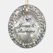25e Jubileum Glitzy Diamond Bling Keramisch Ornament (Links)