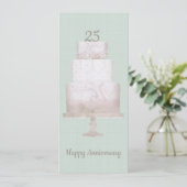 25e Jubileum - Groene linnen met aangepaste coatin Kaart (Staand voorkant)