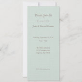 25e Jubileum - Groene linnen met aangepaste coatin Kaart (Achterkant)