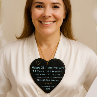 25e Jubileum Hart Keramisch Ornament