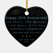 25e Jubileum Hart Keramisch Ornament (Voorkant)