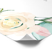 25e Jubileum Hartschrift Bloemen Welkomstbord Poster (Hoek)