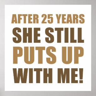 25e Jubileum Humor voor mannen Poster