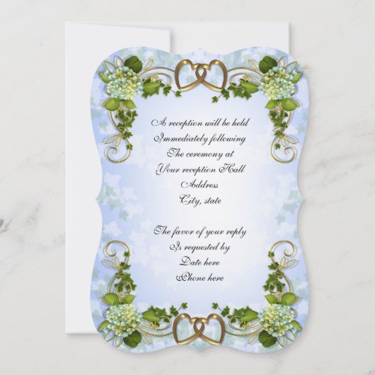 25e Jubileum Hydrangeas Kaart (Achterkant)