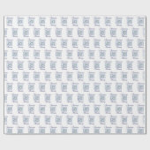 25e Jubileum in blauw en zilver Cadeaupapier (Vlak)