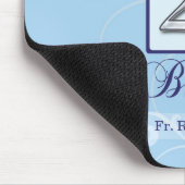 25e Jubileum in blauw en zilver Muismat (Hoek)