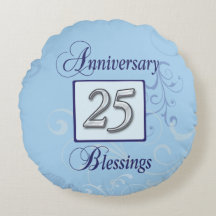 25e Jubileum in blauw en zilver