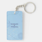 25e Jubileum in blauw en zilver Sleutelhanger (achterkant)