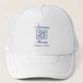 25e Jubileum in blauw en zilver Trucker Pet (Voorkant)