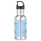 25e Jubileum in blauw en zilver Waterfles (Achterkant)