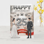 25e Jubileum Kaart (Gele Bloem)