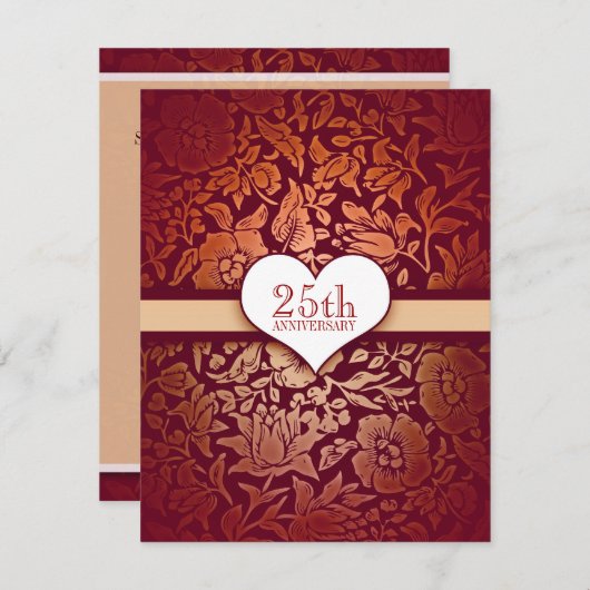 25e jubileum kaart (Voorkant / Achterkant)