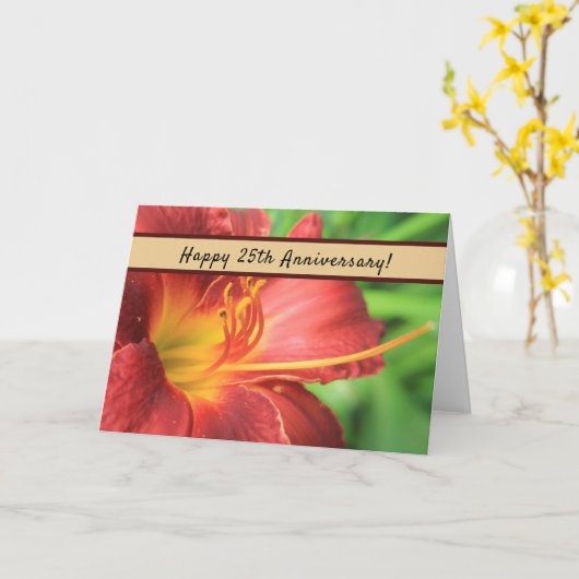 25e Jubileum Kaart (Gele Bloem)