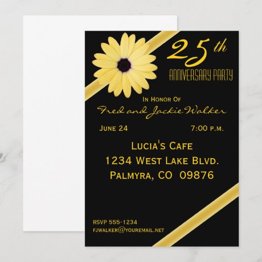 25e Jubileum Kaart (Voorkant / Achterkant)