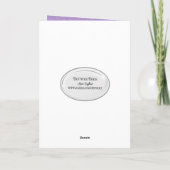 25e Jubileum Kaart met paarse bloemen (Achterkant)