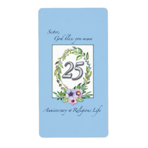 25e Jubileum katholieke Nun Wreath en Silver Etiket