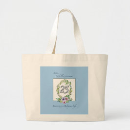 25e Jubileum katholieke Nun Wreath en Silver Grote Tote Bag