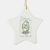 25e Jubileum katholieke Nun Wreath en Silver Keramisch Ornament (Rechts)