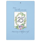 25e Jubileum katholieke Nun Wreath en Silver Klembord (Achterkant)