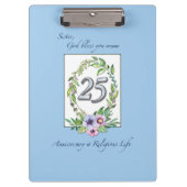 25e Jubileum katholieke Nun Wreath en Silver Klembord (Voorkant)