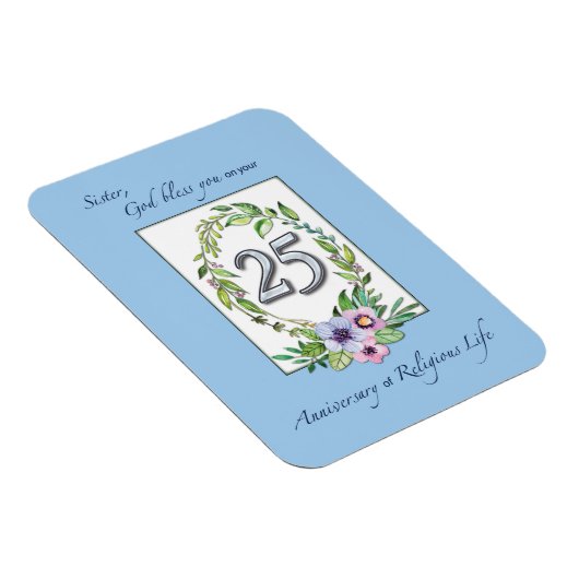 25e Jubileum katholieke Nun Wreath en Silver Magneet (Rechterzijde)