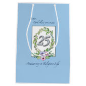 25e Jubileum katholieke Nun Wreath en Silver Medium Cadeauzakje (Achterkant)