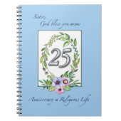 25e Jubileum katholieke Nun Wreath en Silver Notitieboek (Voorkant)