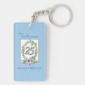 25e Jubileum katholieke Nun Wreath en Silver Sleutelhanger (achterkant)