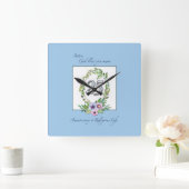 25e Jubileum katholieke Nun Wreath en Silver Vierkante Klok (Huis)