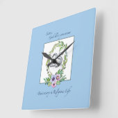 25e Jubileum katholieke Nun Wreath en Silver Vierkante Klok (Hoek)