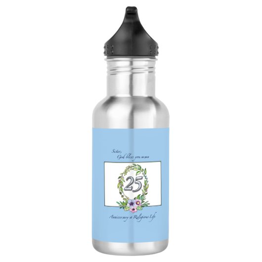 25e Jubileum katholieke Nun Wreath en Silver Waterfles (Rechts)