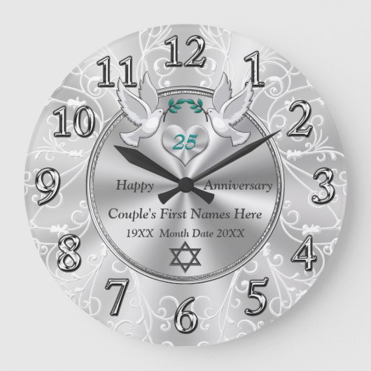 25e Jubileum Klok met Judaic Star of David (Voorkant)