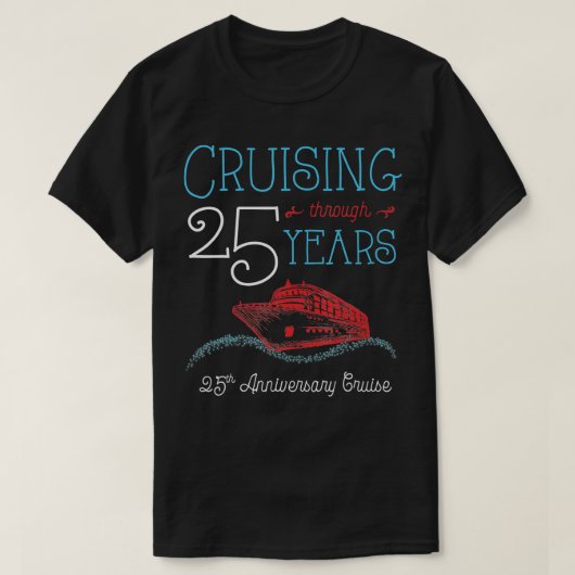 25e Jubileum kruist zijn en haar Matching Cou T-shirt (Design voorkant)