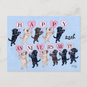 25e Jubileum Labrador Retrievers schilderen Briefkaart