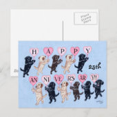 25e Jubileum Labrador Retrievers schilderij Briefkaart (Voorkant / Achterkant)