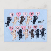 25e Jubileum Labrador Retrievers schilderij Briefkaart (Voorkant)
