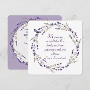 25e Jubileum Lavender Wreath Kaart