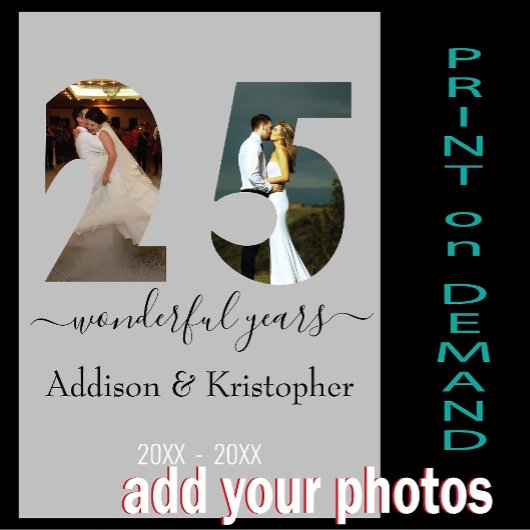 25e Jubileum Love Forever Photo Template Kaart
