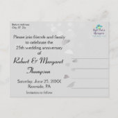 25e Jubileum Lovebirds Save The Date Aankondigingskaart (Achterkant)