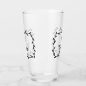 25e Jubileum met bladeren Glas (Links)