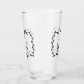 25e Jubileum met bladeren Glas (Rechts)