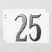 25e Jubileum met informatie op de achterzijde Kaart (Voorkant / Achterkant)