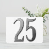 25e Jubileum met informatie op de achterzijde Kaart (Staand voorkant)