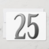 25e Jubileum met informatie op de achterzijde Kaart (Voorkant)