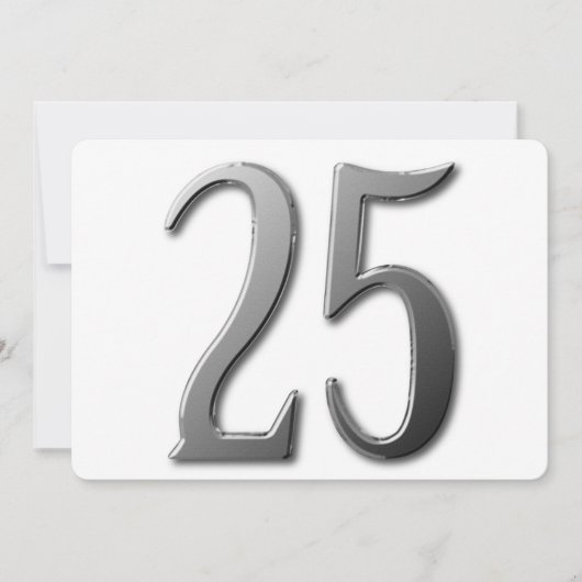 25e Jubileum met informatie op de achterzijde Kaart (Voorkant)