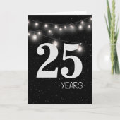 25e Jubileum met lampjes en sterren Kaart (Voorkant)