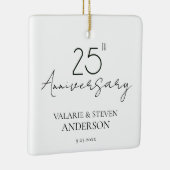 25e Jubileum minimaal Keramisch Ornament (Rechts)